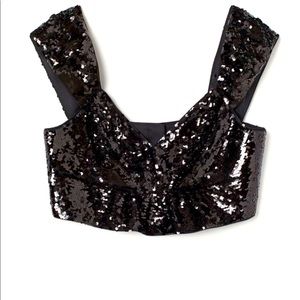 Simone Rocha H & M sequined crop top